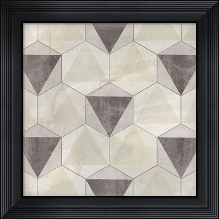 Framed Hexagon Tile II Print