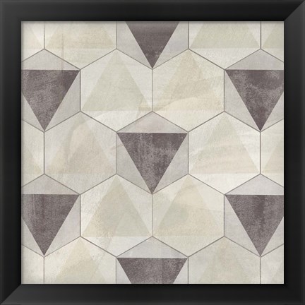 Framed Hexagon Tile II Print