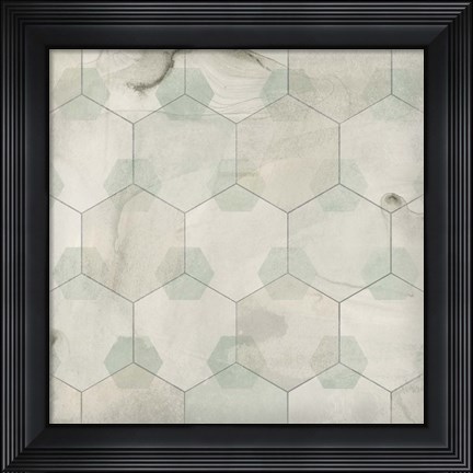Framed Hexagon Tile III Print