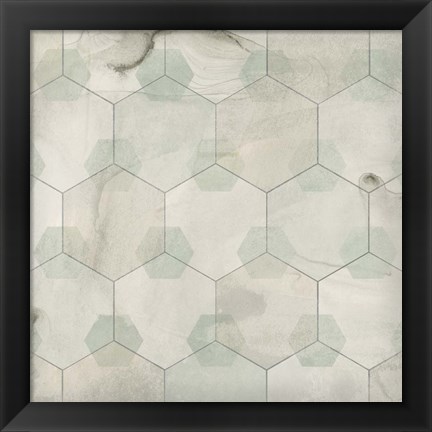 Framed Hexagon Tile III Print