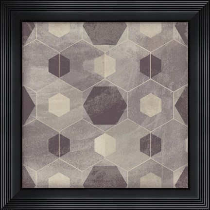 Framed Hexagon Tile IV Print