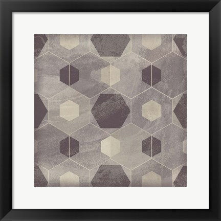 Framed Hexagon Tile IV Print