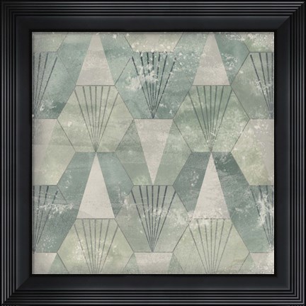 Framed Hexagon Tile V Print