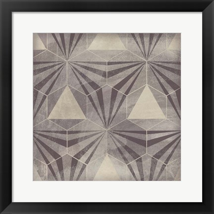 Framed Hexagon Tile VI Print