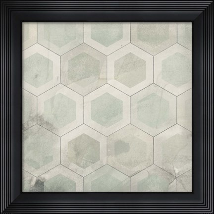 Framed Hexagon Tile VII Print