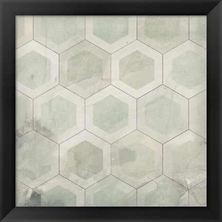 Framed Hexagon Tile VII Print