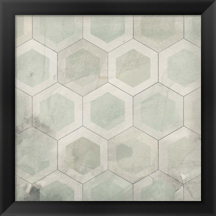 Framed Hexagon Tile VII Print