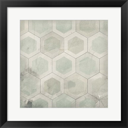 Framed Hexagon Tile VII Print