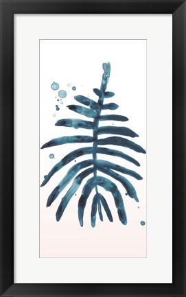 Framed Stems in Indigo II Print