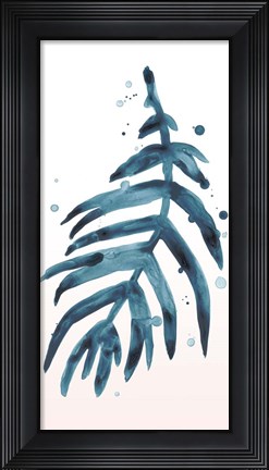 Framed Stems in Indigo IV Print