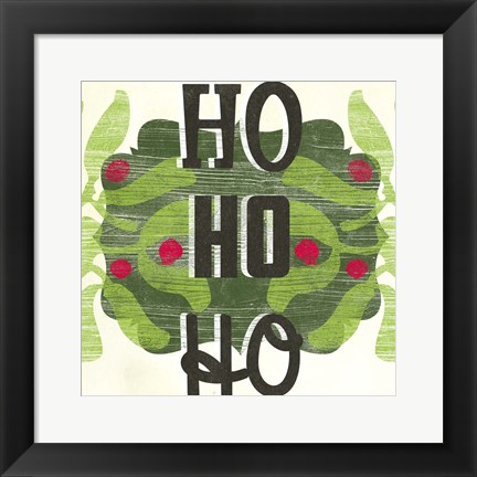 Framed Let&#39;s Get Jolly II Print