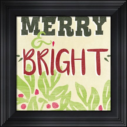 Framed Let&#39;s Get Jolly III Print