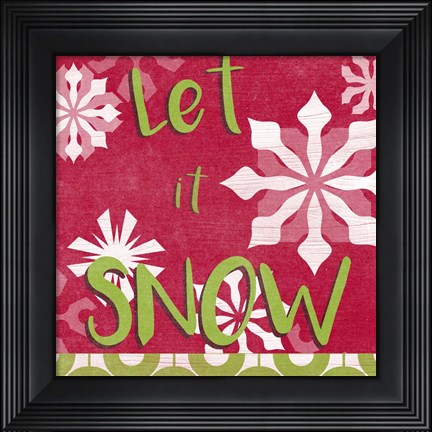 Framed Let&#39;s Get Jolly VI Print