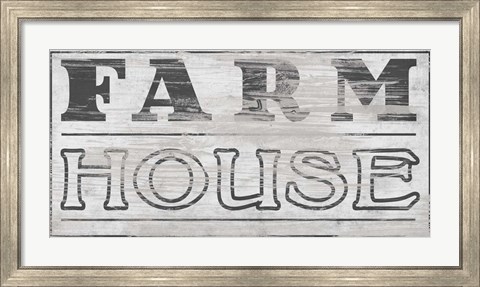 Framed Vintage Farmhouse Sign I Print