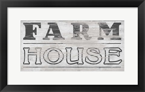 Framed Vintage Farmhouse Sign I Print