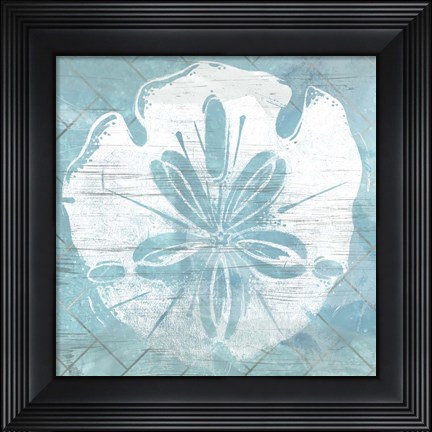 Framed Cerulean Shell IV Print
