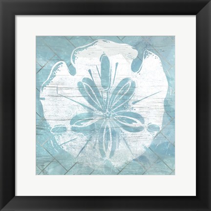 Framed Cerulean Shell IV Print