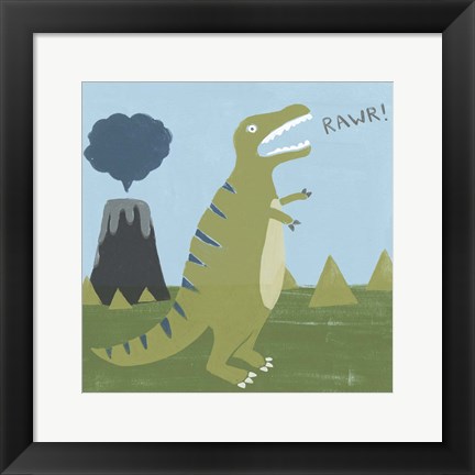 Framed Dino-mite I Print