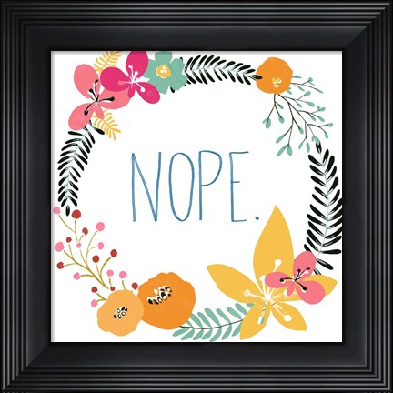 Framed Snarky Florals I Print