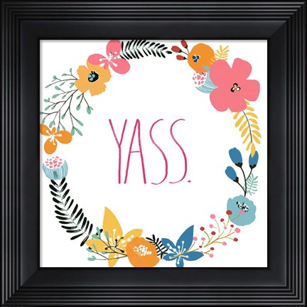 Framed Snarky Florals III Print