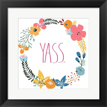 Framed Snarky Florals III Print