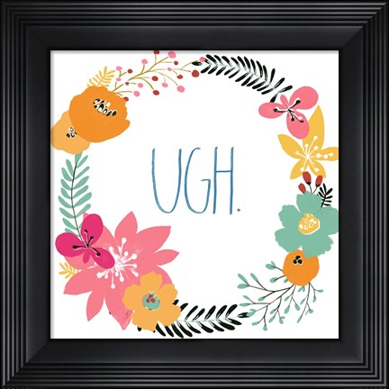 Framed Snarky Florals IV Print