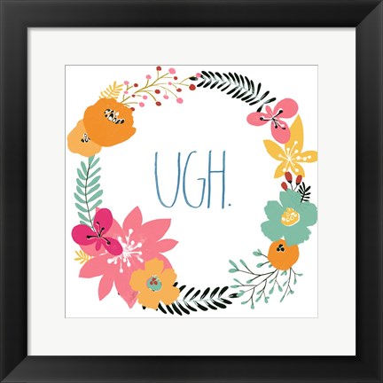 Framed Snarky Florals IV Print