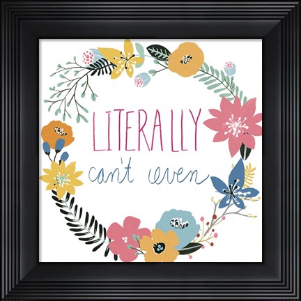 Framed Snarky Florals VI Print