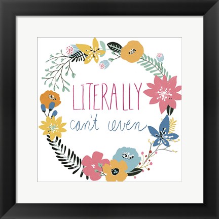 Framed Snarky Florals VI Print