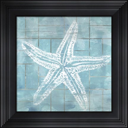 Framed Cerulean Shell II Print