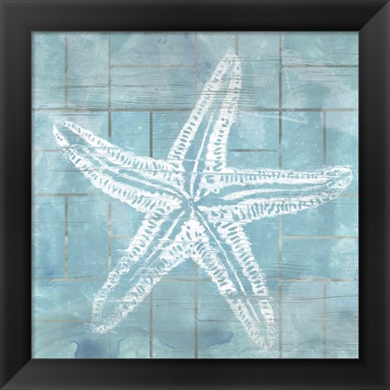 Framed Cerulean Shell II Print