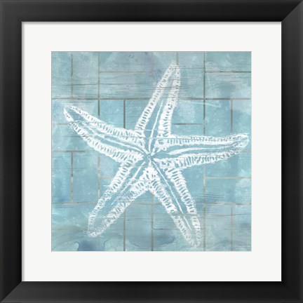 Framed Cerulean Shell II Print