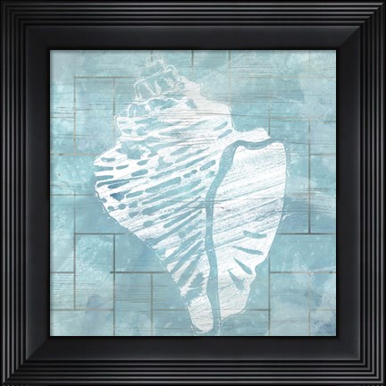 Framed Cerulean Shell III Print