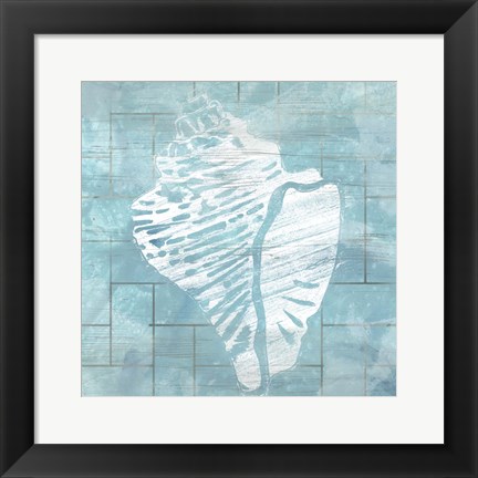 Framed Cerulean Shell III Print