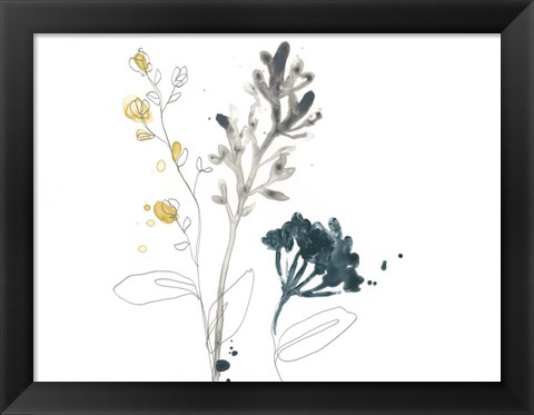 Framed Navy Garden Inspiration I Print