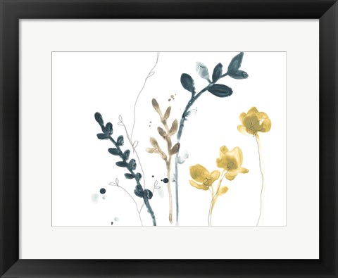 Framed Navy Garden Inspiration VI Print