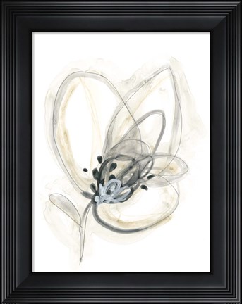 Framed Monochrome Floral Study V Print