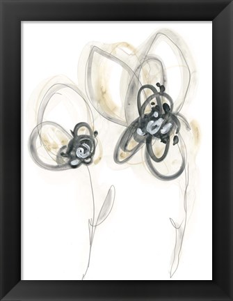 Framed Monochrome Floral Study VI Print
