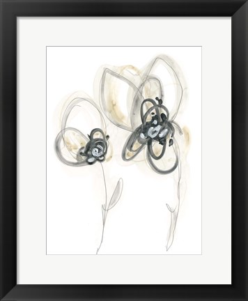 Framed Monochrome Floral Study VI Print