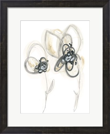 Framed Monochrome Floral Study VI Print
