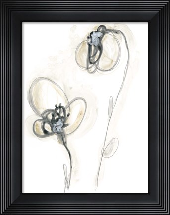 Framed Monochrome Floral Study VIII Print