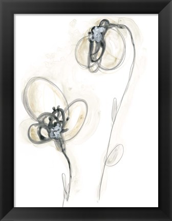 Framed Monochrome Floral Study VIII Print