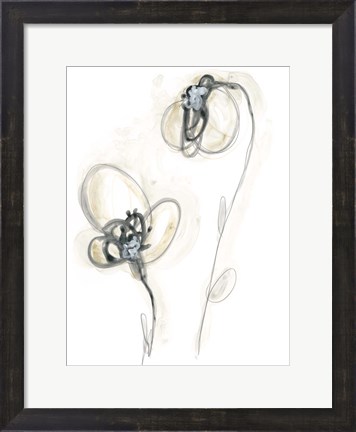 Framed Monochrome Floral Study VIII Print