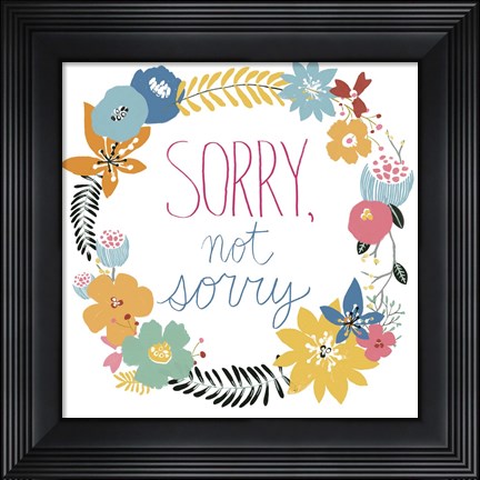 Framed Snarky Florals II Print