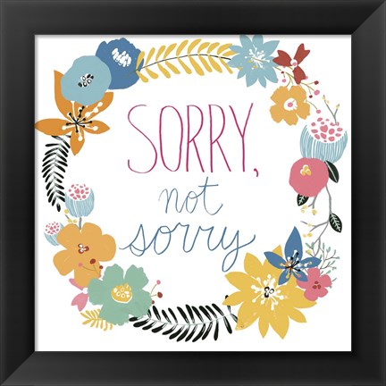 Framed Snarky Florals II Print