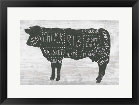 Framed Farmhouse Butcher II Print