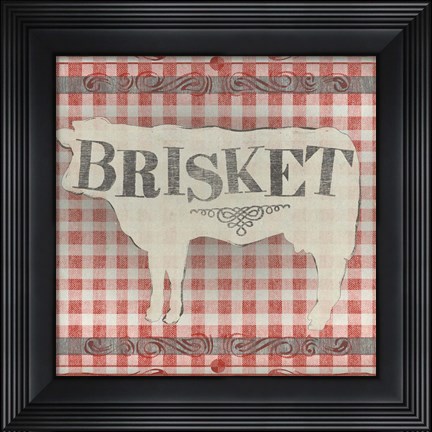 Framed Gingham BBQ II Print