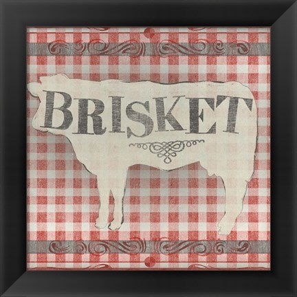 Framed Gingham BBQ II Print