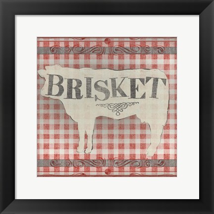 Framed Gingham BBQ II Print