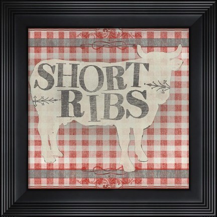 Framed Gingham BBQ III Print